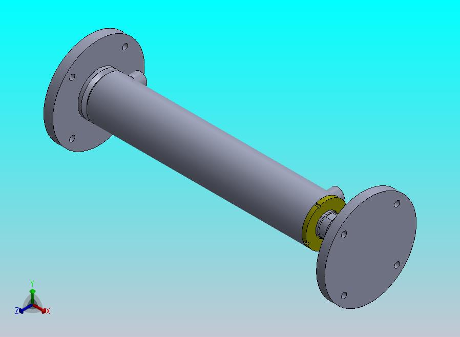 焊接型液压缸（带前后端安装圆法兰） 80x50x425 mm