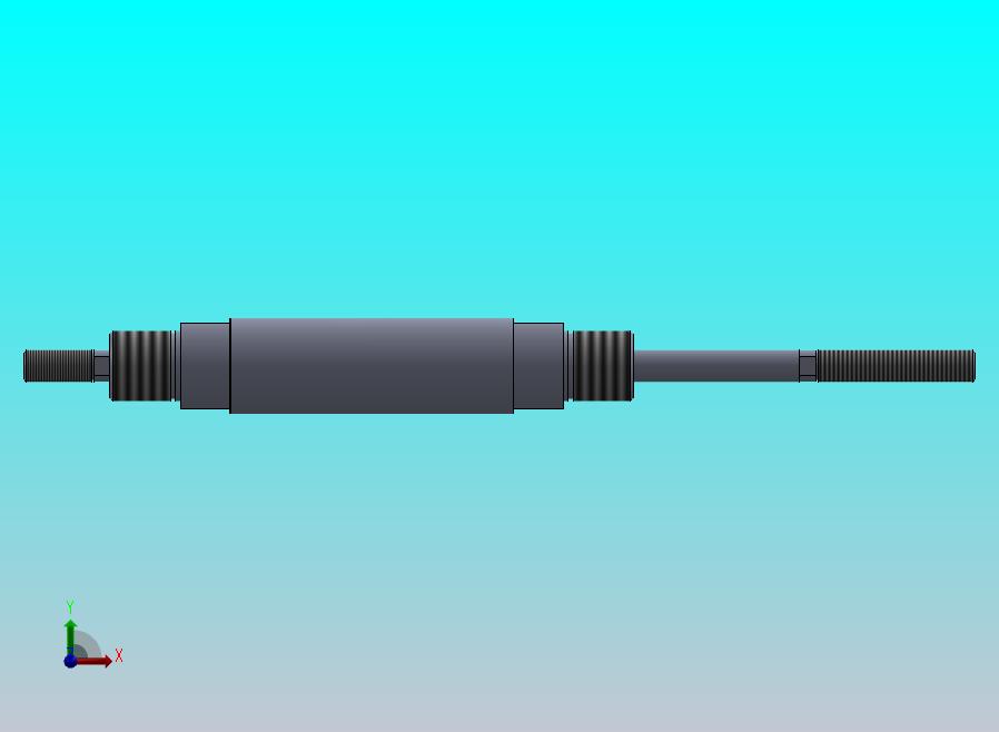 螺纹类型 气缸（圆形后安装 - 双杆） 25x10x50 mm