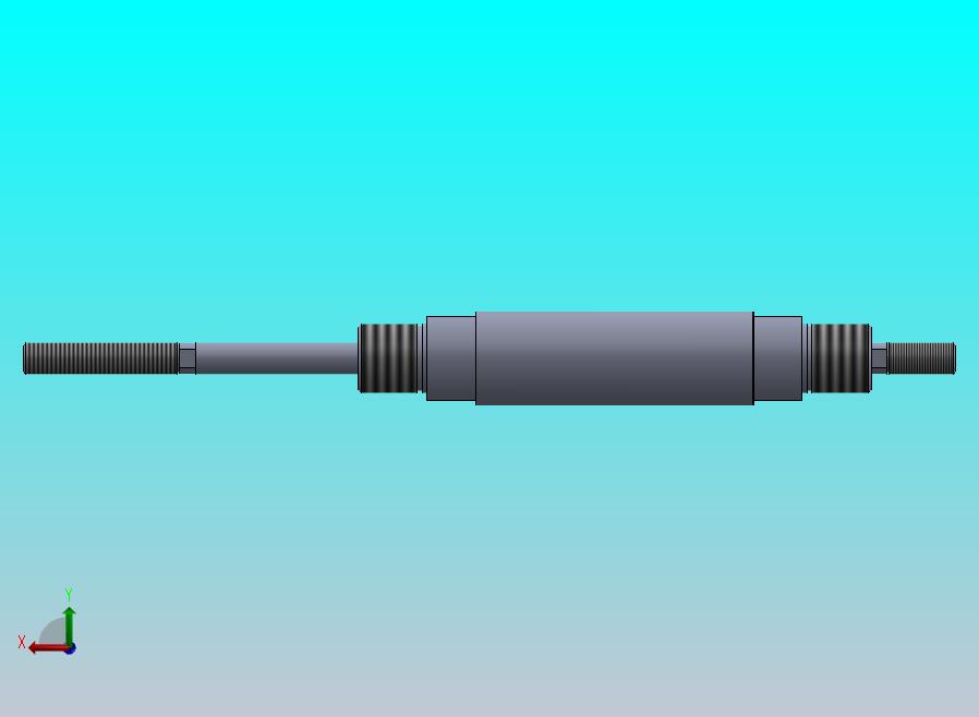 螺纹类型 气缸（圆形后安装 - 双杆） 25x10x50 mm