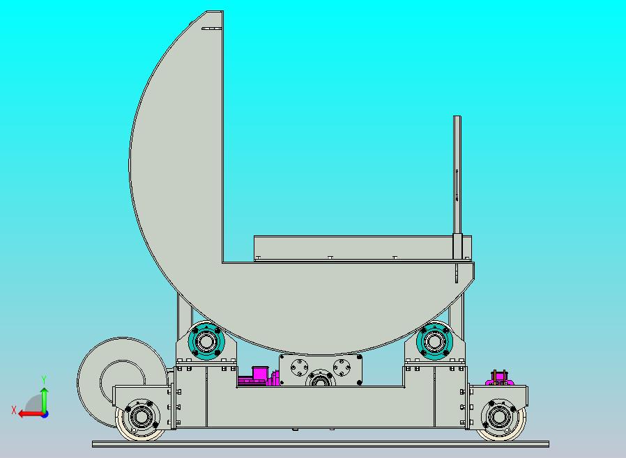 带转运车的卷材翻转机 20T