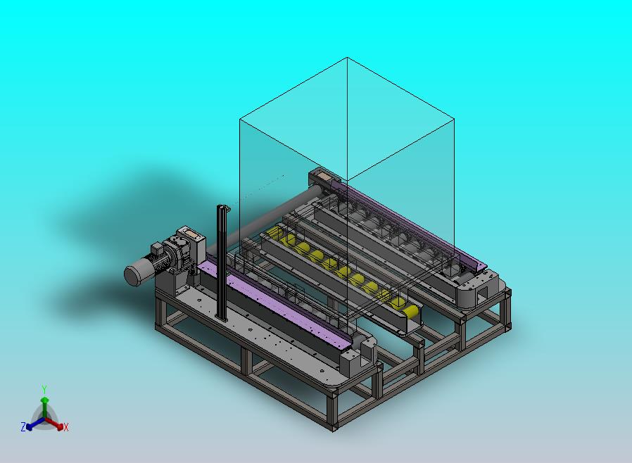 叉车接驳三列滚筒输送机