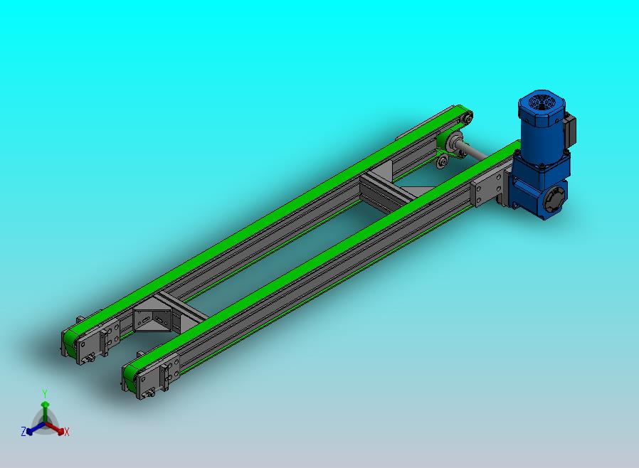 铝型材的双列皮带输送机