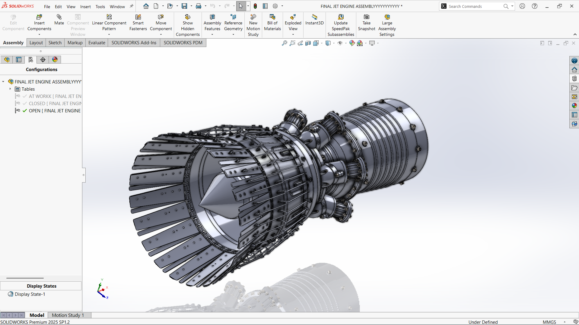 喷气发动机装配