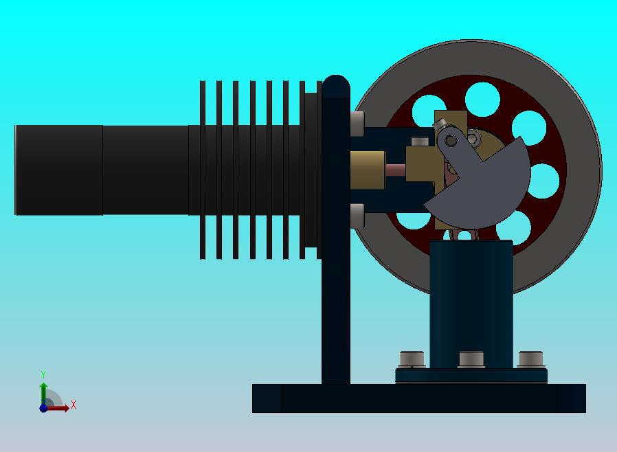 卧式冲击发动机