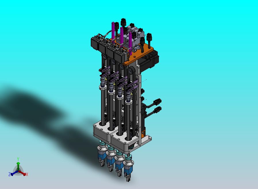 带视觉功能的四头插件机构