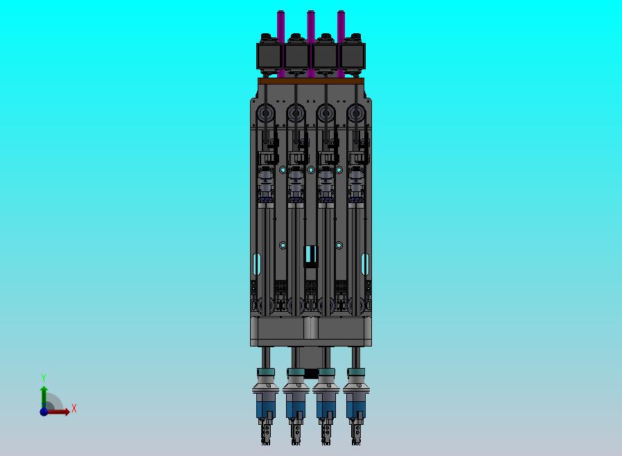 带视觉功能的四头插件机构