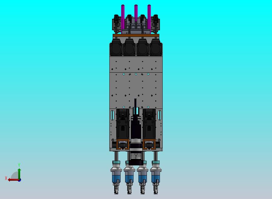 带视觉功能的四头插件机构