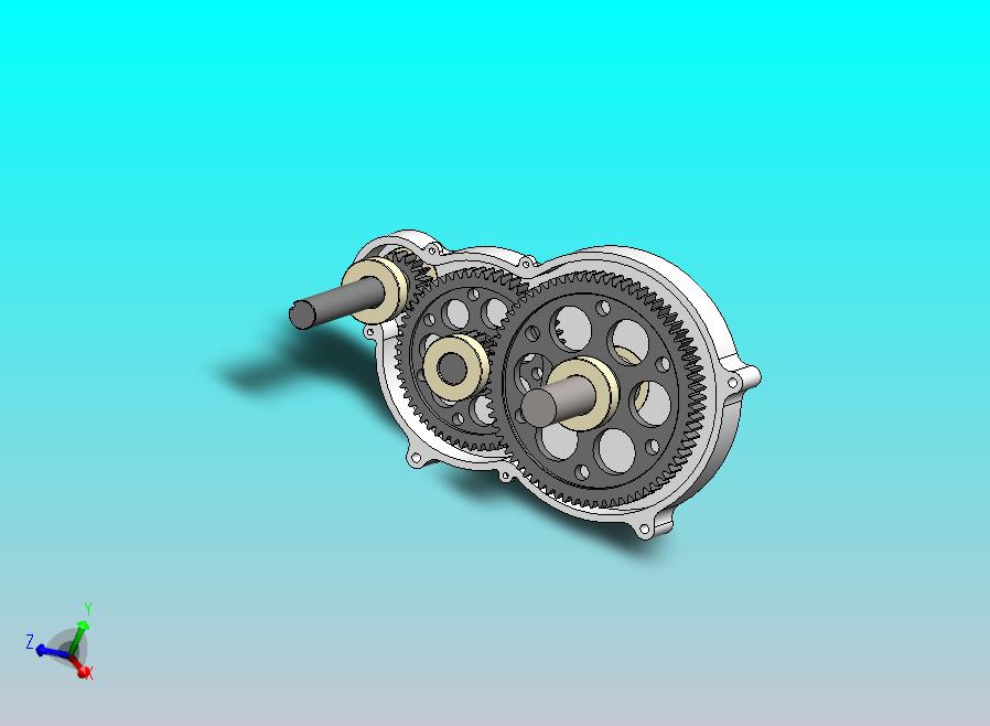 二级减速齿轮箱