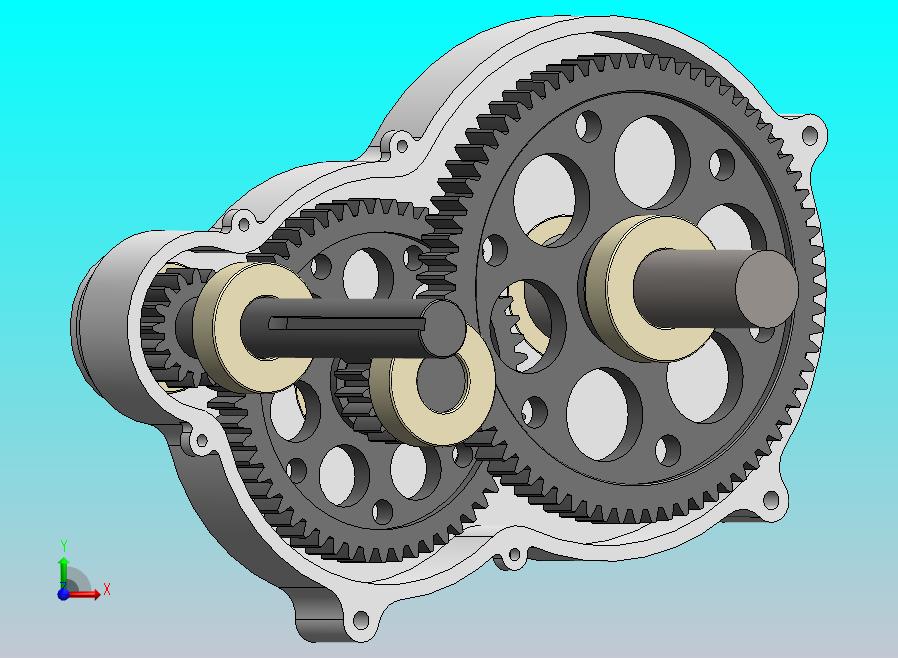 二级减速齿轮箱