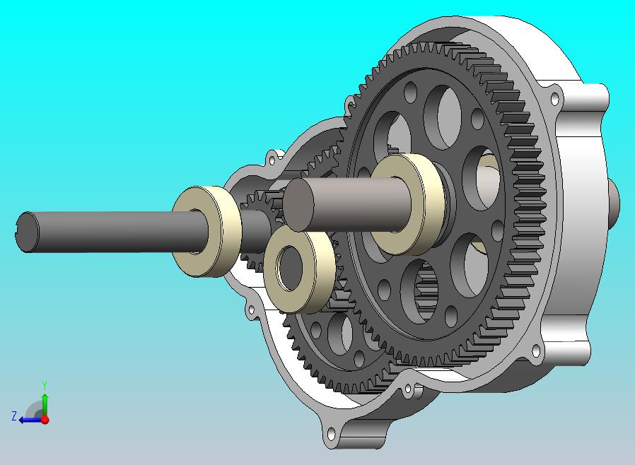 二级减速齿轮箱