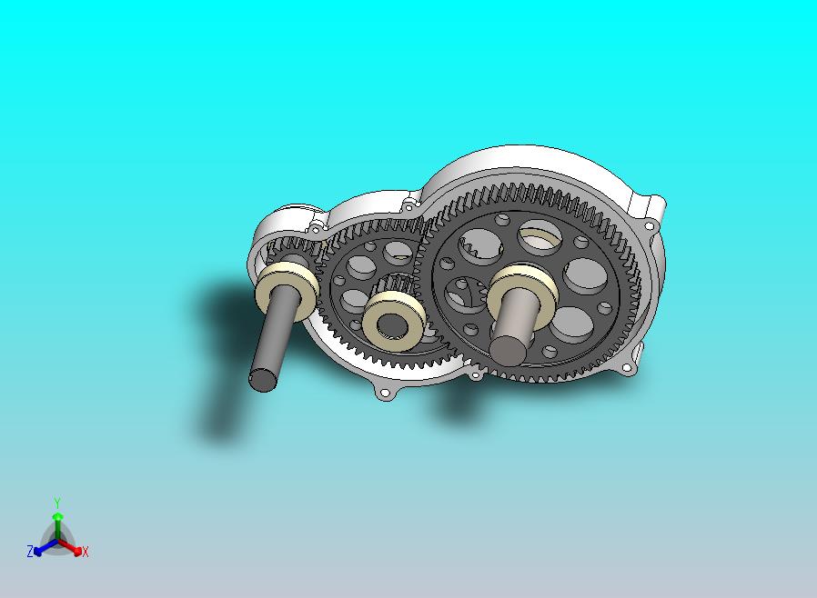 二级减速齿轮箱