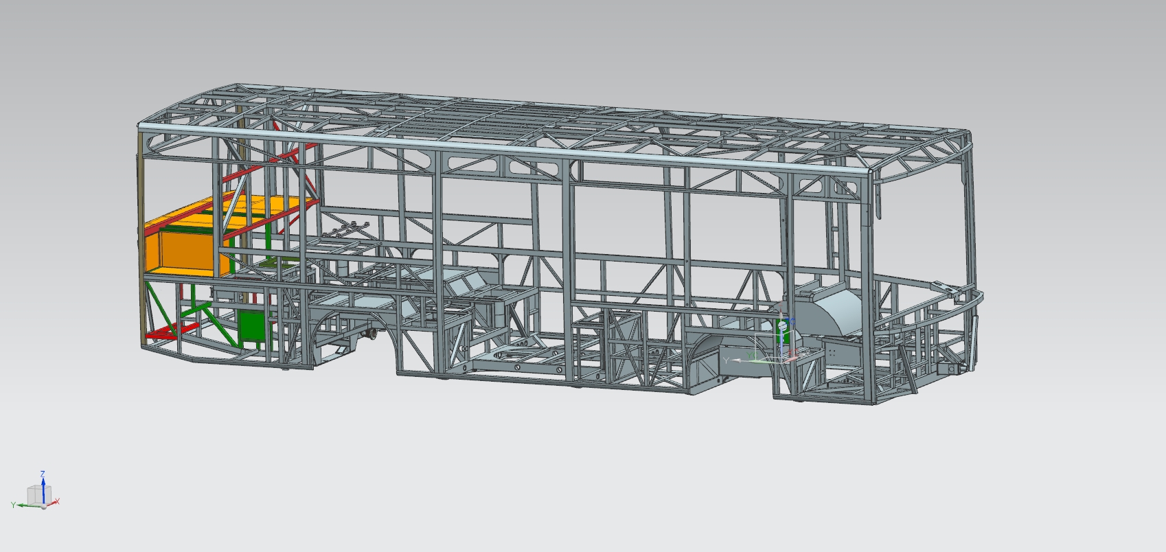 257大巴车框架257