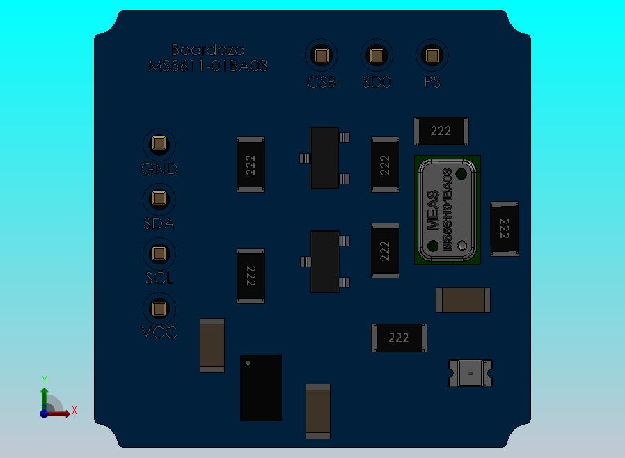 Boardoza_MS5611_气压测量_压力传感器