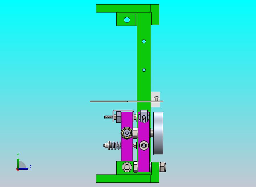 机械单元，通过在垂直和水平方向上的运动来控制纵向和横向倾斜的程度