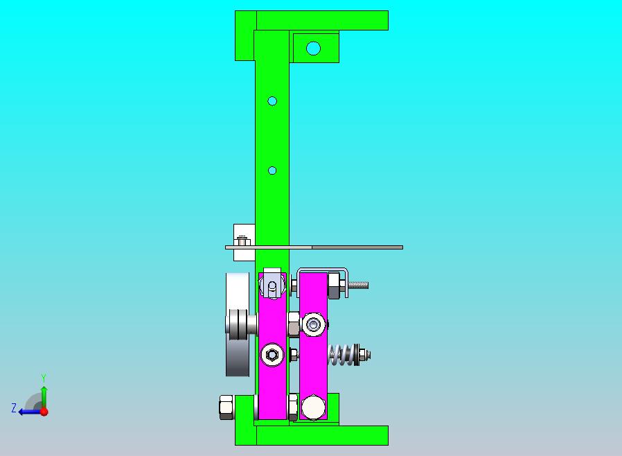 机械单元，通过在垂直和水平方向上的运动来控制纵向和横向倾斜的程度