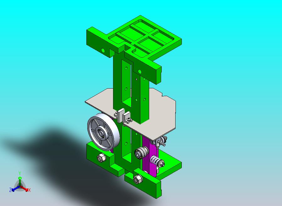 机械单元，通过在垂直和水平方向上的运动来控制纵向和横向倾斜的程度