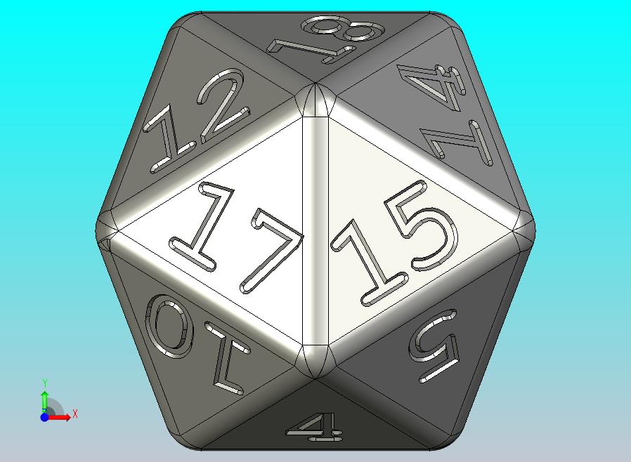 D20 标准二十面体骰子