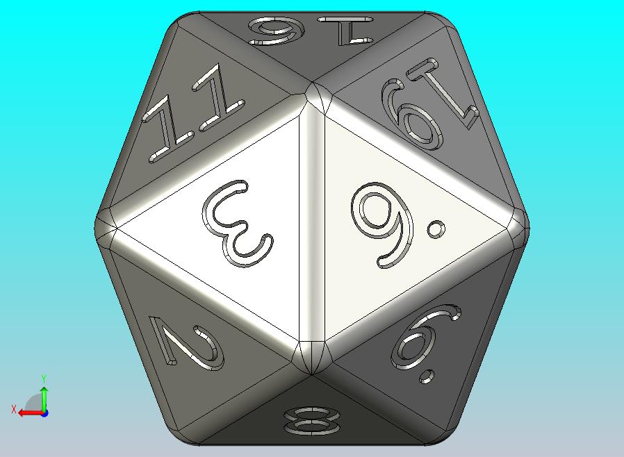 D20 标准二十面体骰子