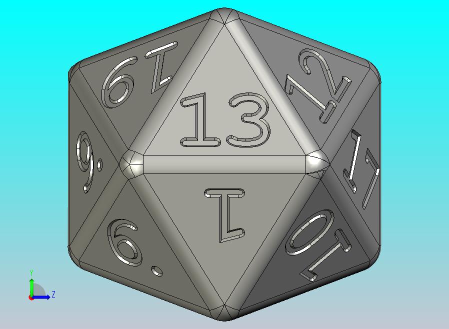 D20 标准二十面体骰子