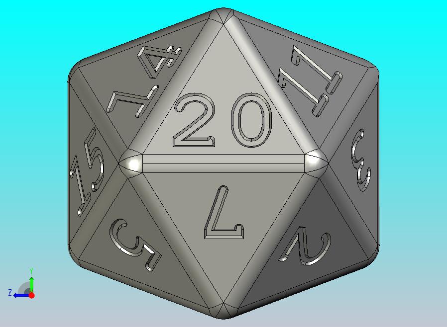 D20 标准二十面体骰子