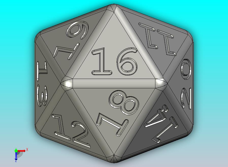 D20 标准二十面体骰子