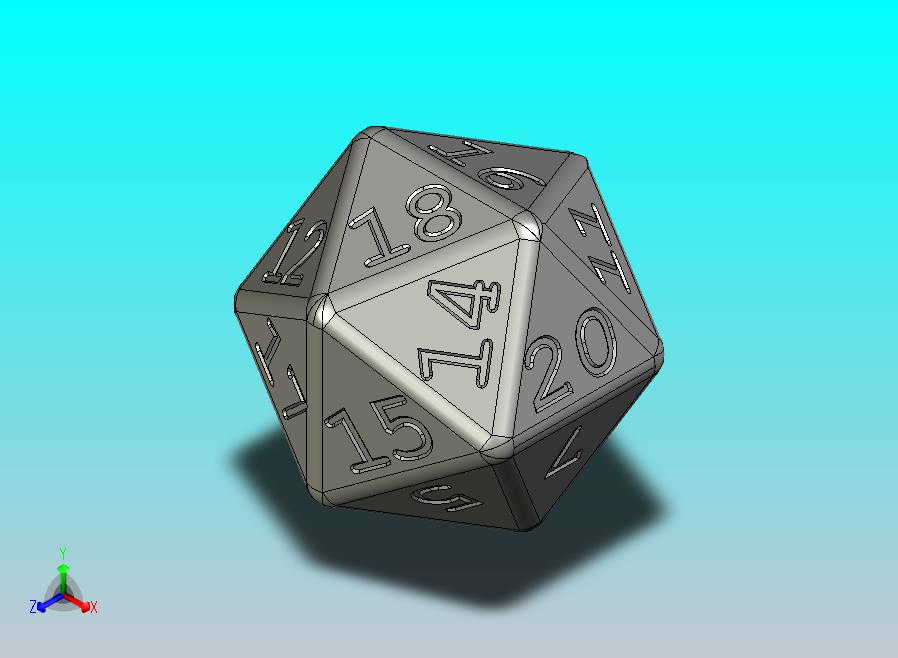 D20 标准二十面体骰子