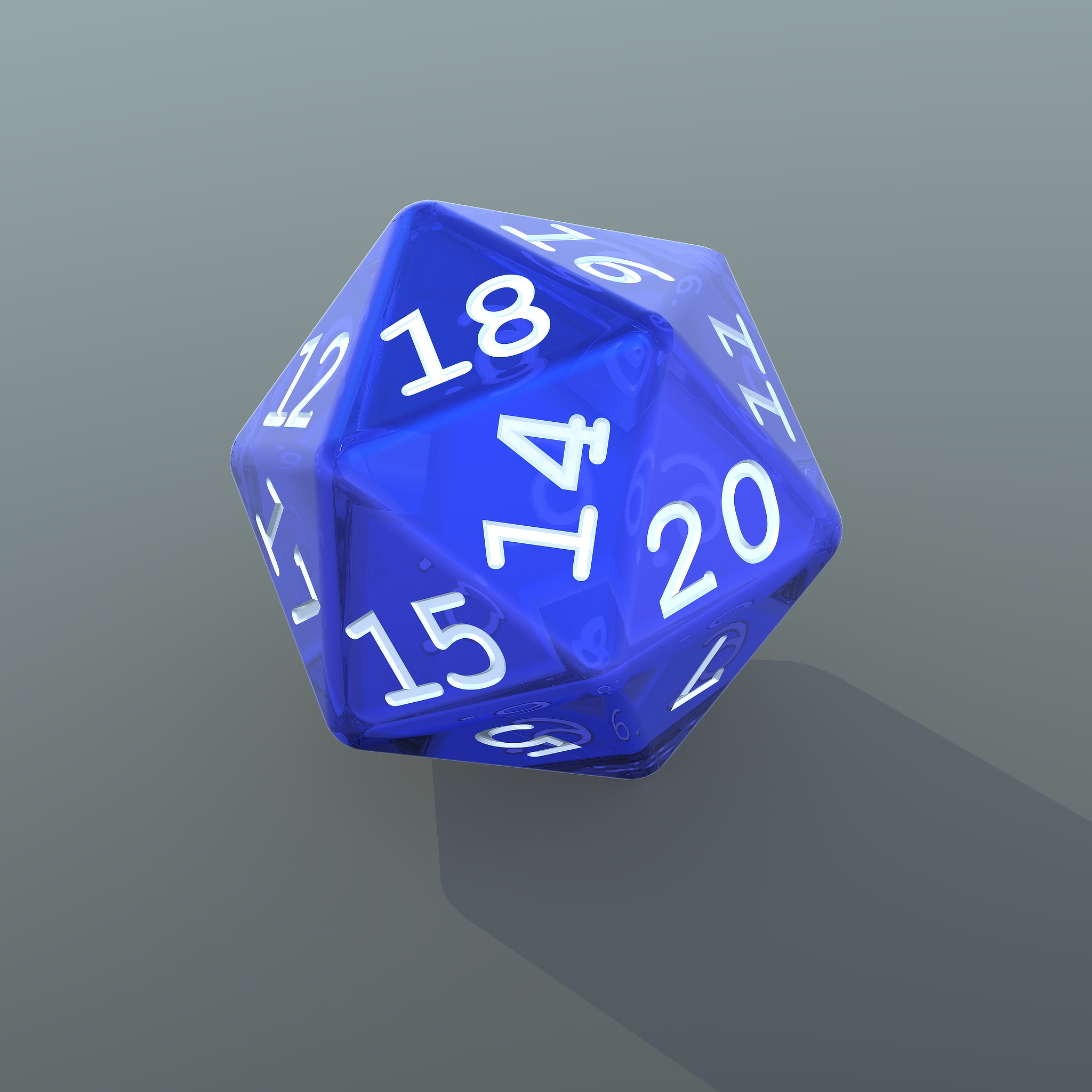 D20 标准二十面体骰子