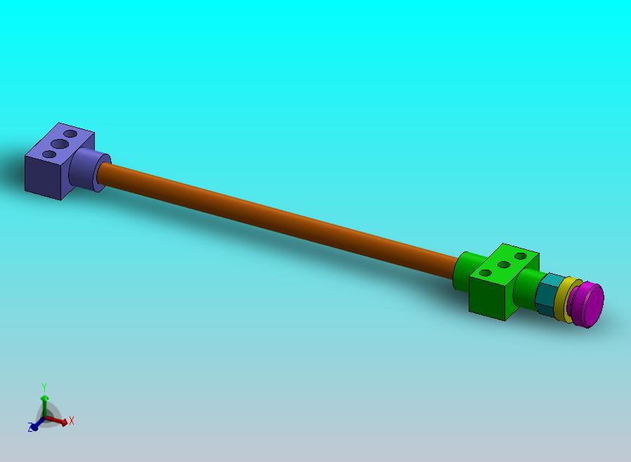 带阀门连接的管道