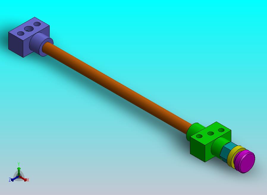 带阀门连接的管道