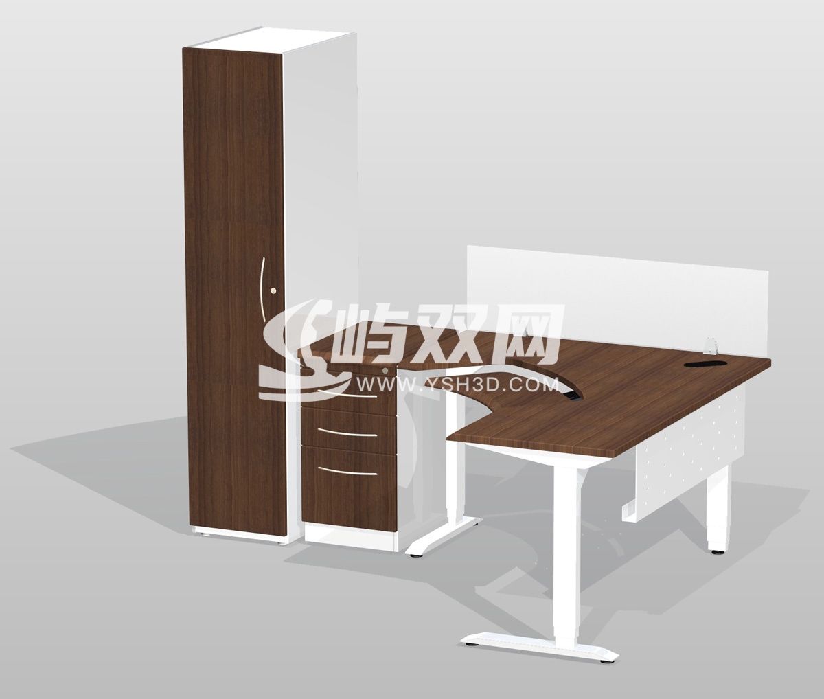 高度可调办公工作站