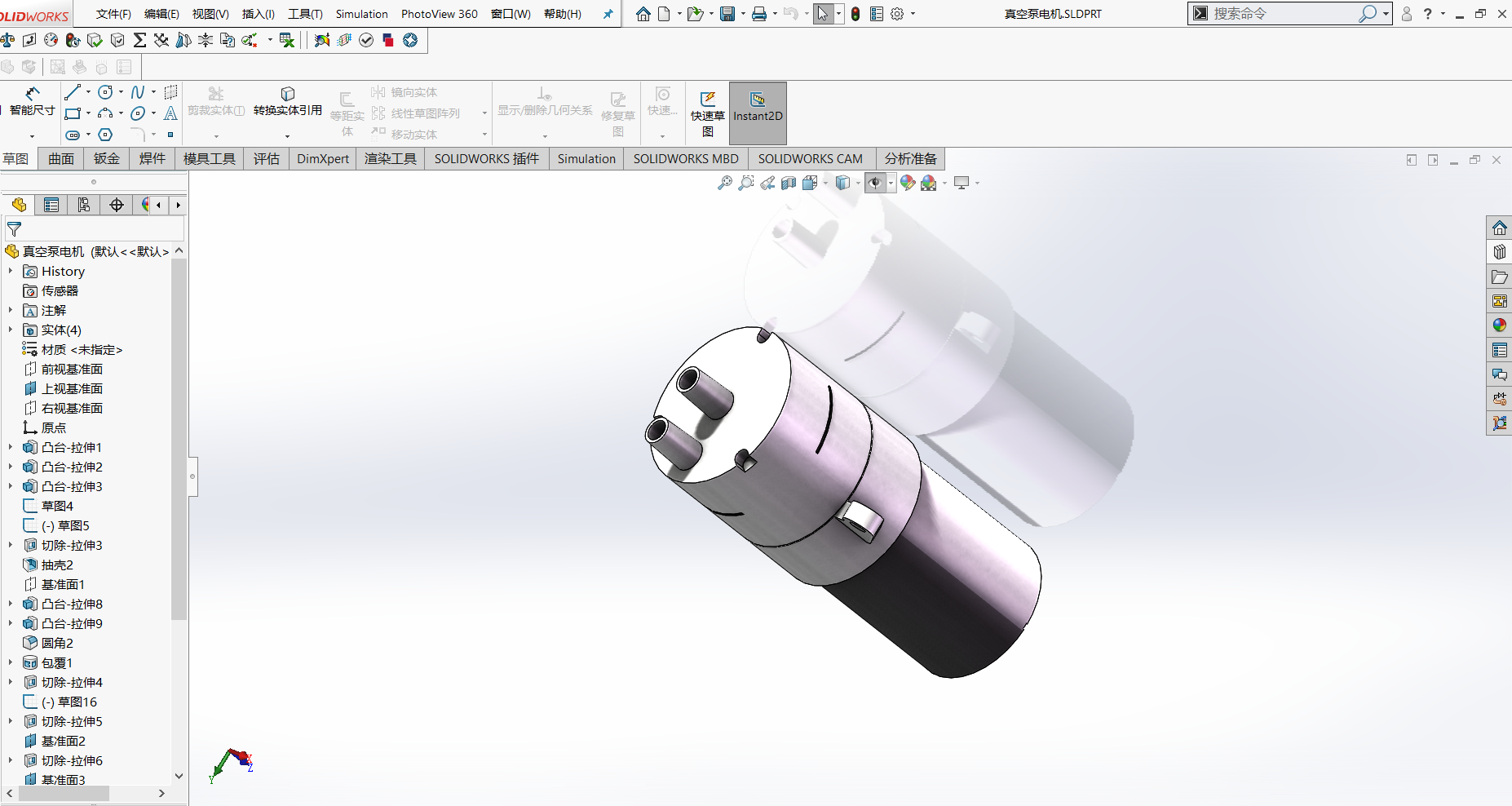 真空泵电机模型
