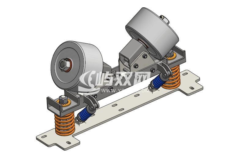 水下机器人减震轮3D数模图纸 INVENTOR设计