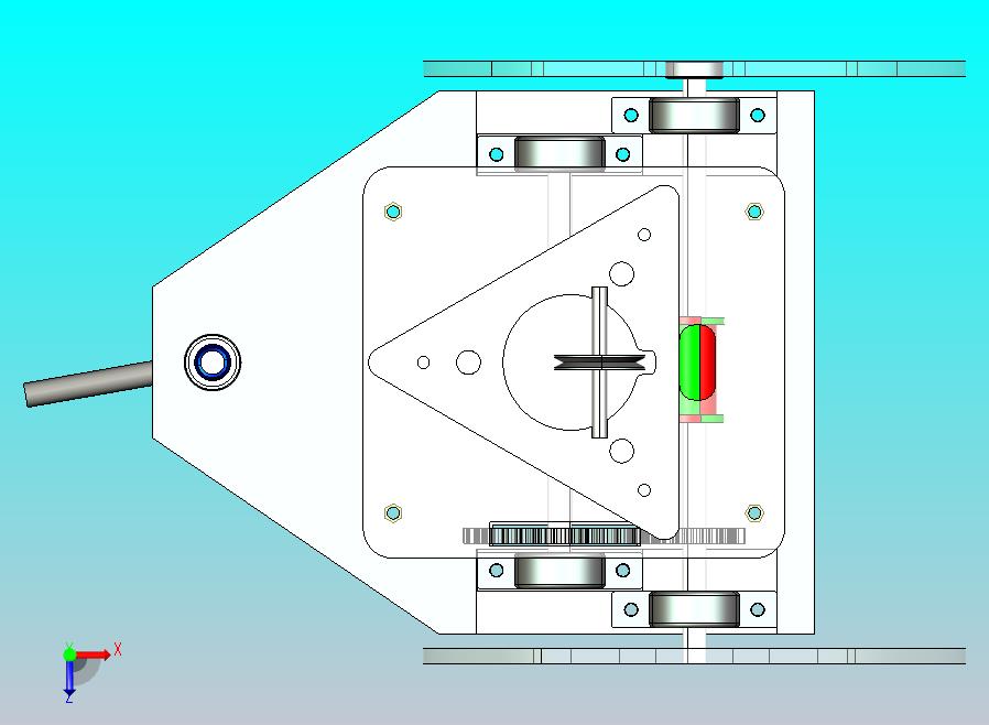 无碳小车(圆锥齿轮+曲柄滑块)三维建模图纸 ProE5设计