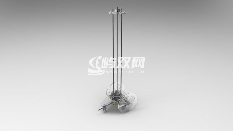 无碳小车(圆锥齿轮+曲柄滑块)三维建模图纸 ProE5设计