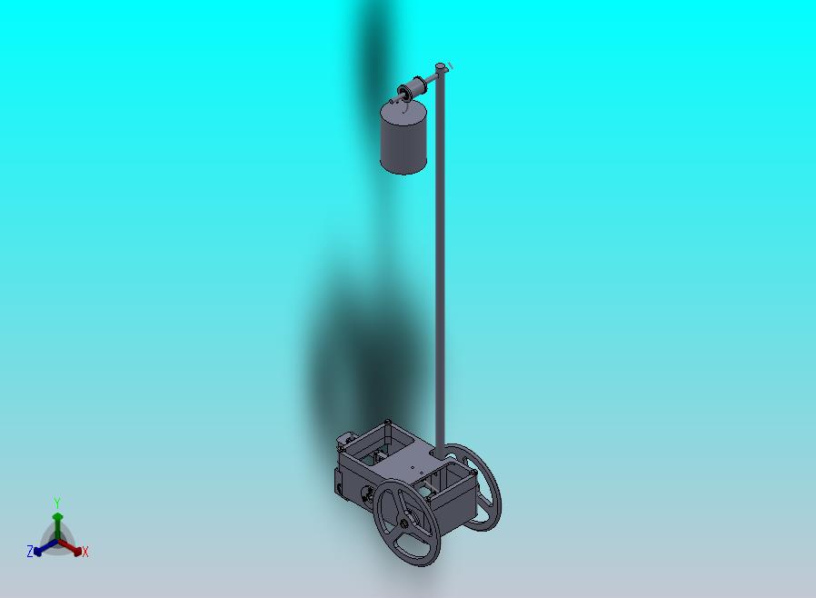 走“8”字型无碳小车三维图纸 Solidworks设计