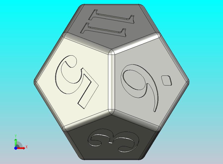 D12 十二面体骰子