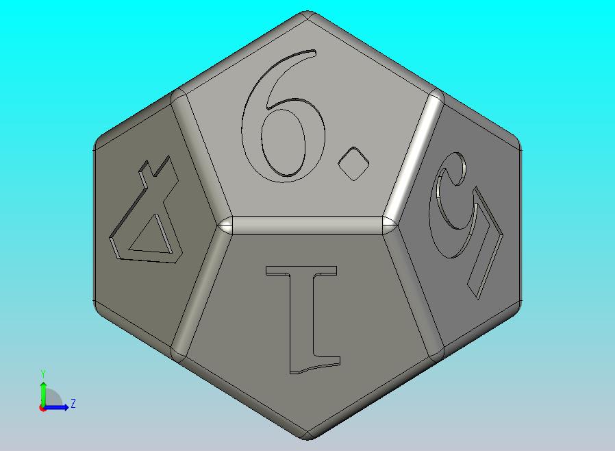 D12 十二面体骰子