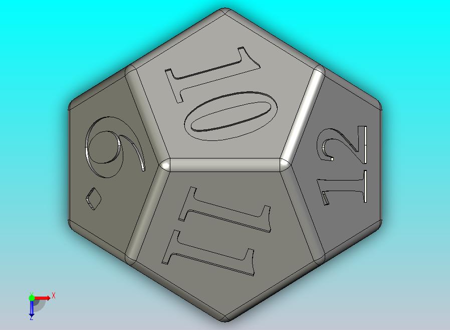 D12 十二面体骰子