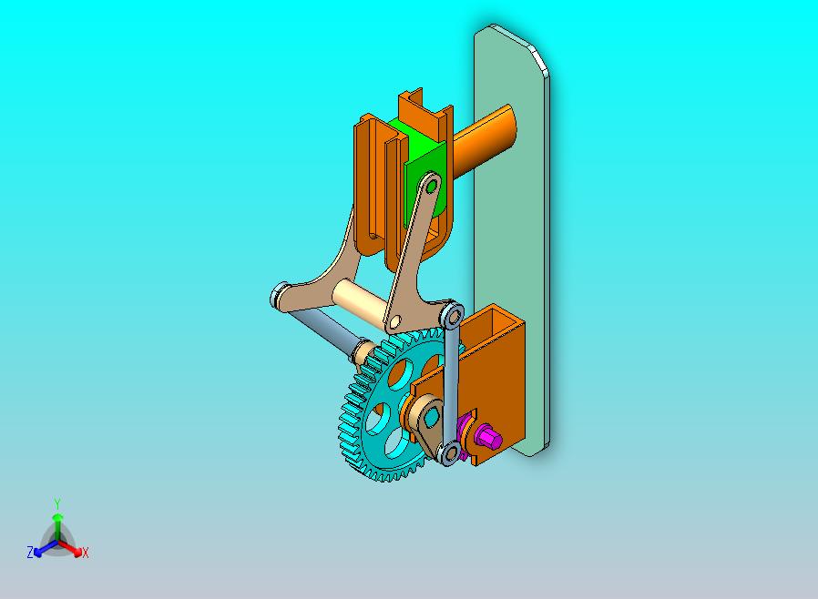 带齿轮的活塞机构