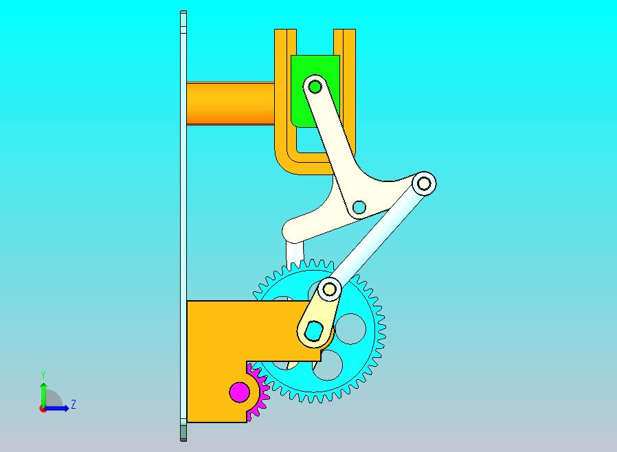 带齿轮的活塞机构