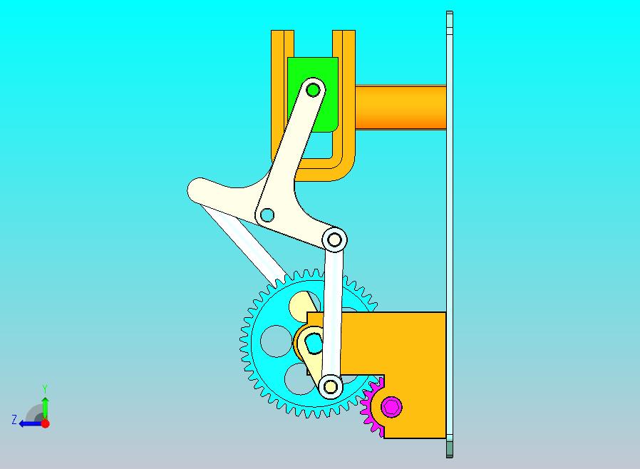 带齿轮的活塞机构
