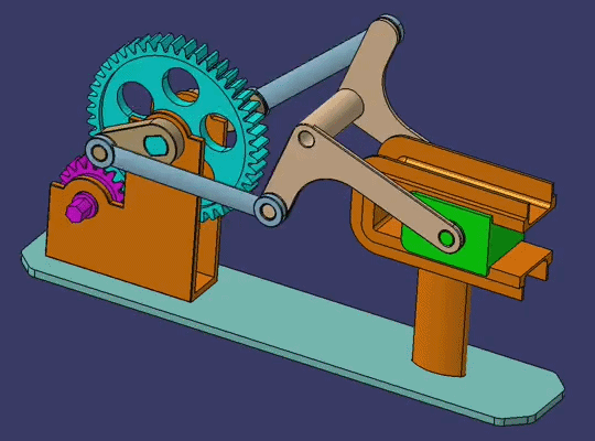 带齿轮的活塞机构