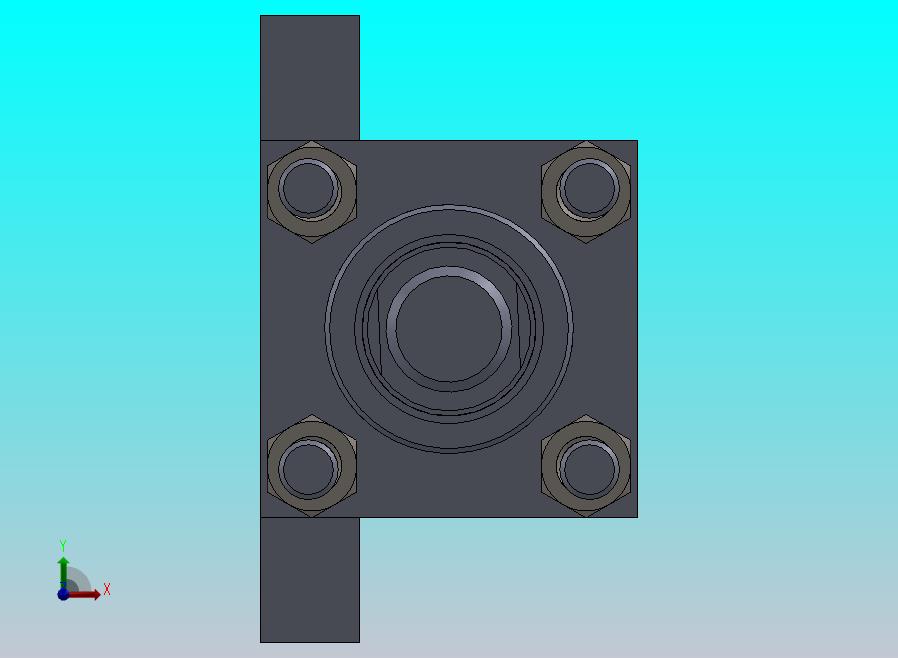 横拉杆式液压缸（双杆-底座安装）50x35x254 mm