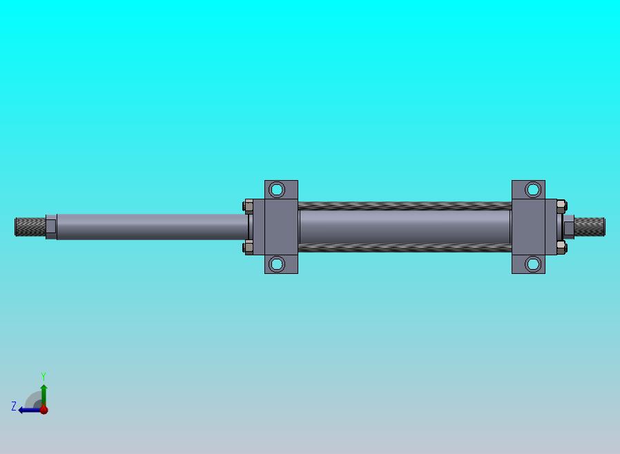 横拉杆式液压缸（双杆-底座安装）50x35x254 mm