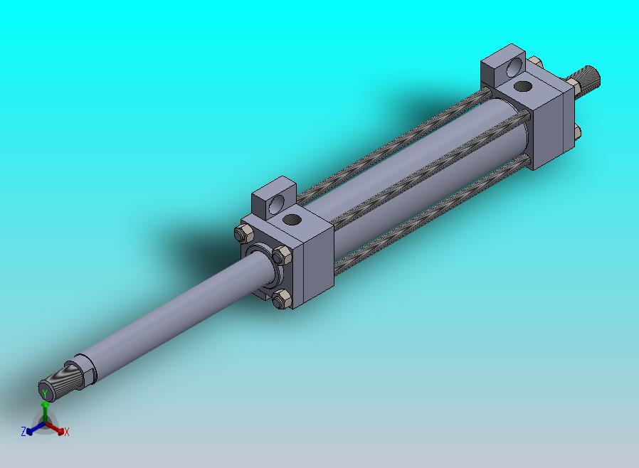 横拉杆式液压缸（双杆-底座安装）50x35x254 mm