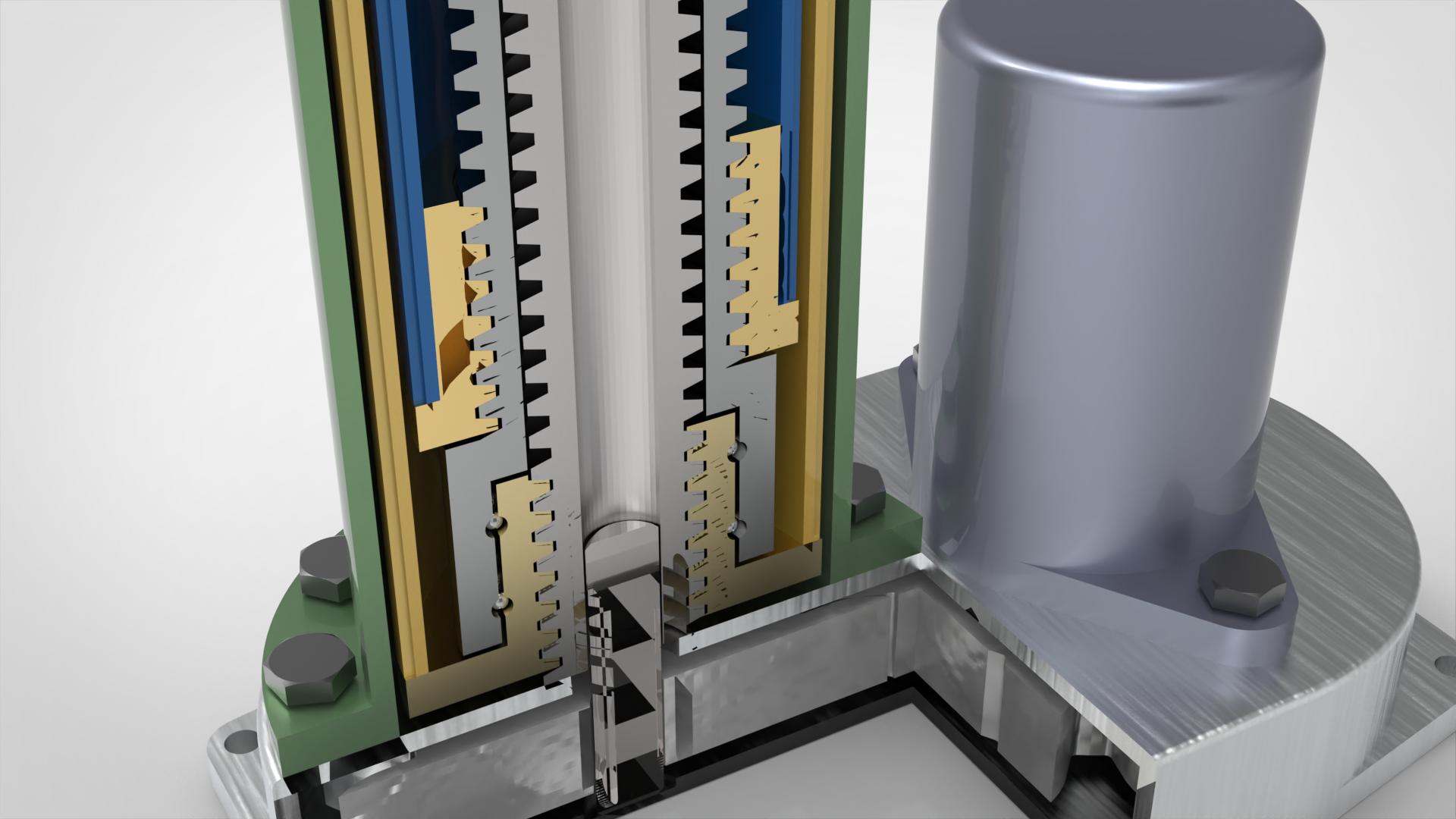 多级线性推杆3D图纸 STP格式