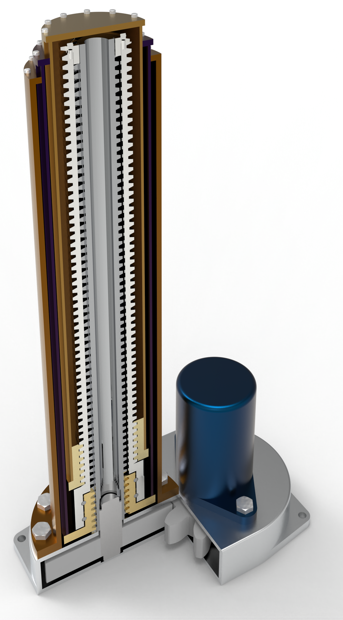 多级线性推杆3D图纸 STP格式