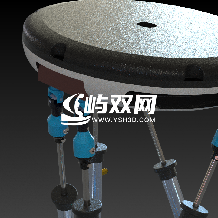 6轴铰接机构稳定器3D数模图纸 IGS格式