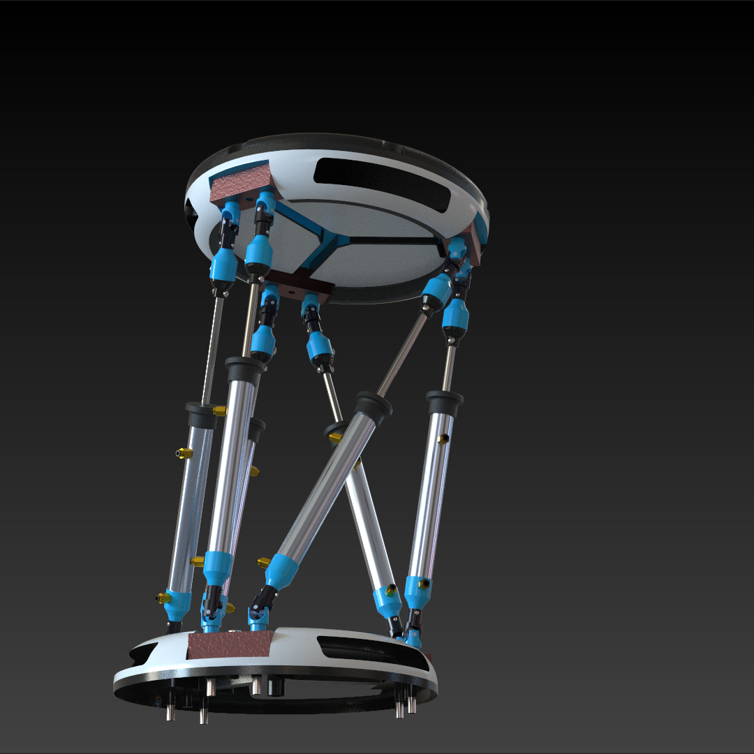 6轴铰接机构稳定器3D数模图纸 IGS格式