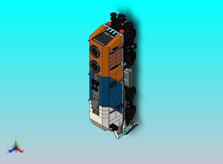 60470极地探险列车头立体拼装模型3D图纸 STP格式